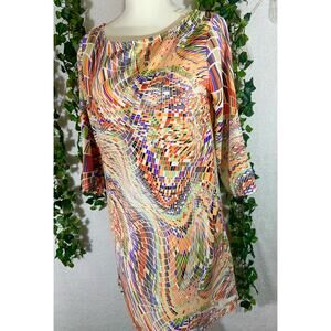 Fresh Tart Frock Candy Keyhole Retro Multicolor Dress Women's Small